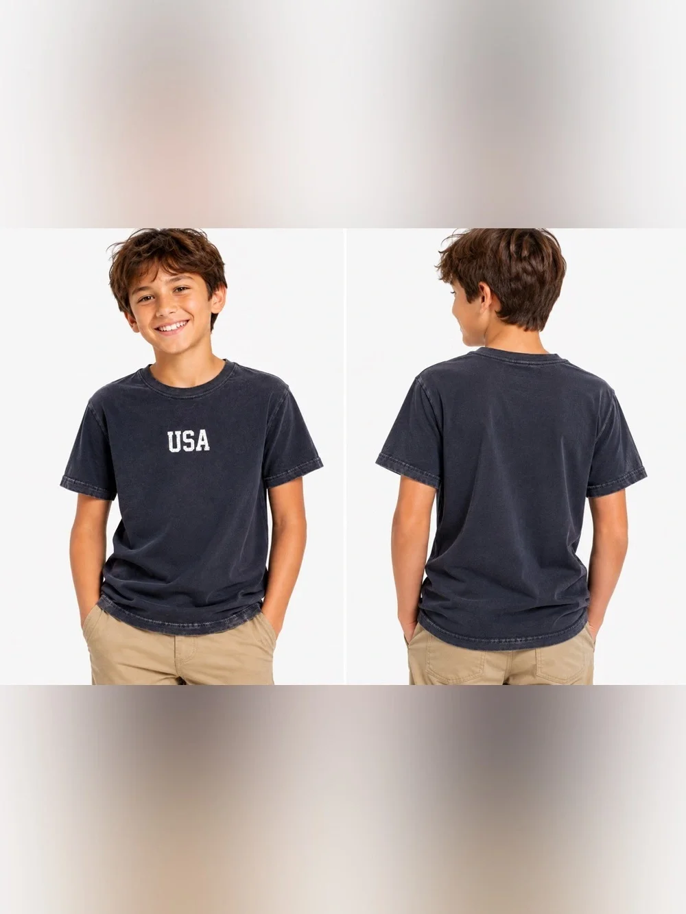 Old Navy Boys Oversized USA Graphic T-Shirt